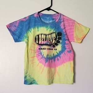 Burney Falls Tie-Dye Kids T-Shirt Size Small